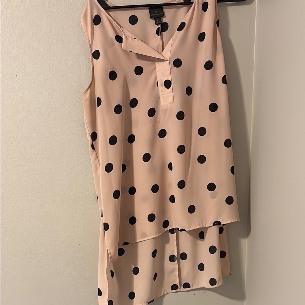 Worthington Blouse with Black Polka Dots
GUC 
Bundle and save !
